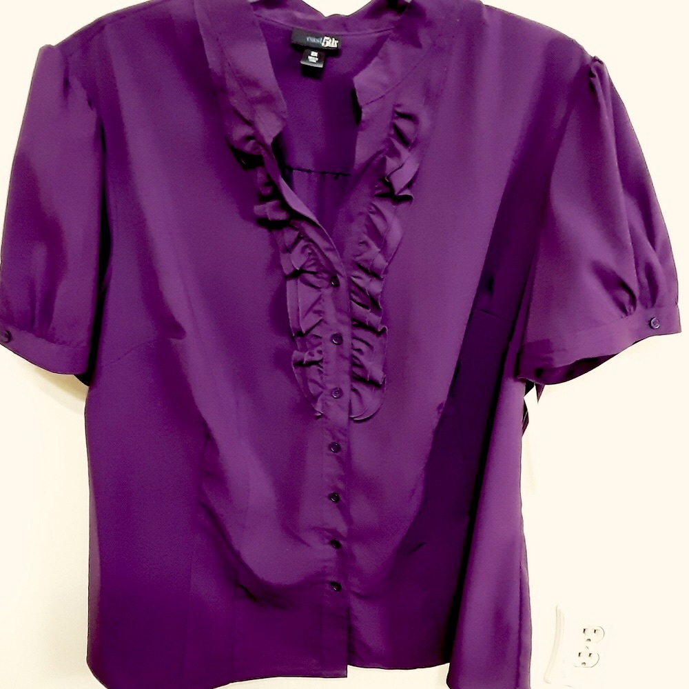 East 5th Purple Ruffled Blouse - Picture 3 of 10